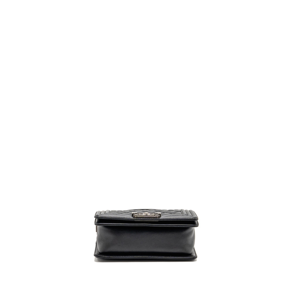 CHANEL SMALL BOY BAG CALFSKIN BLACK SHW