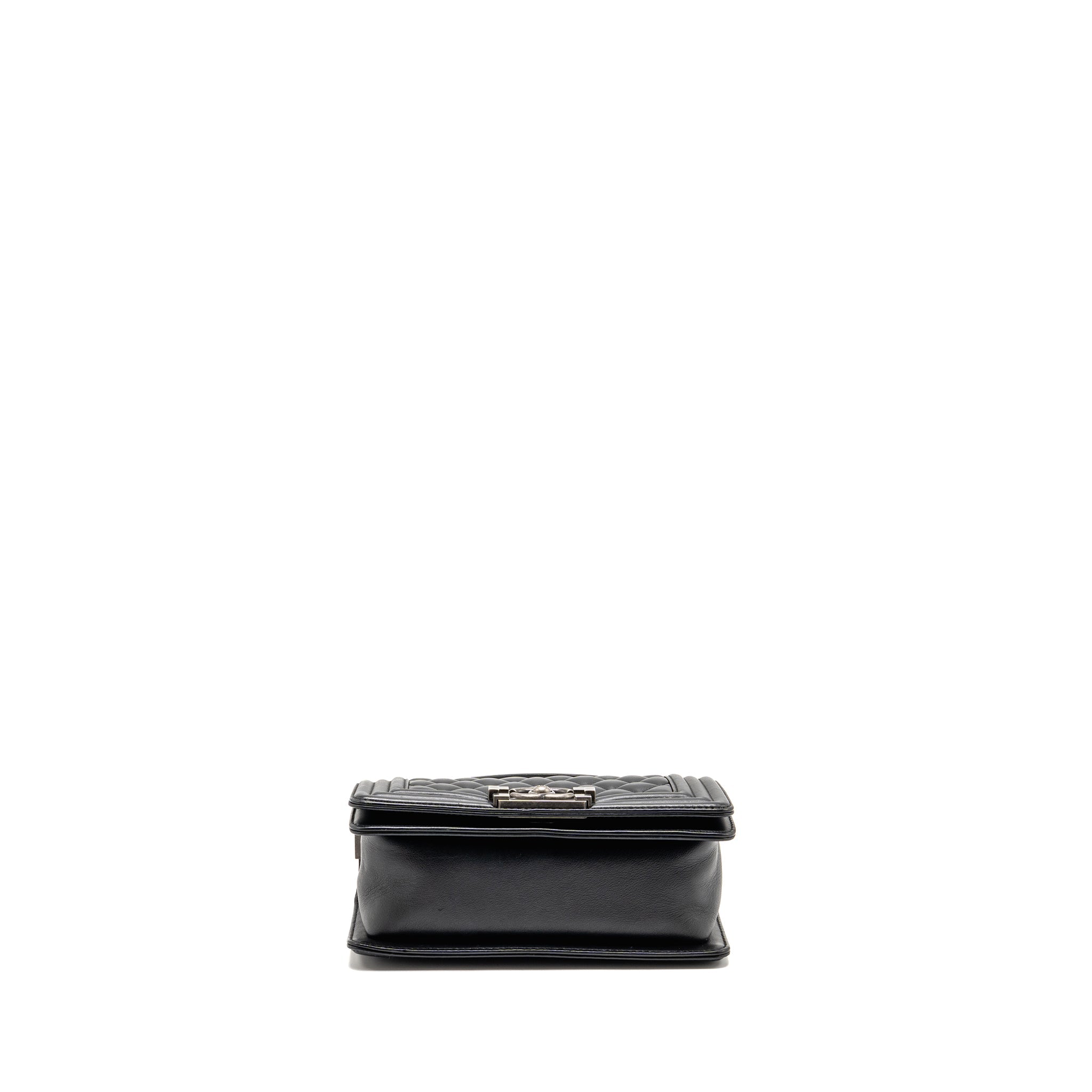 CHANEL SMALL BOY BAG CALFSKIN BLACK SHW