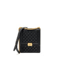 CHANEL NORTH SOUTH/VERTICAL BOY BAG CAVIAR BLACK GHW