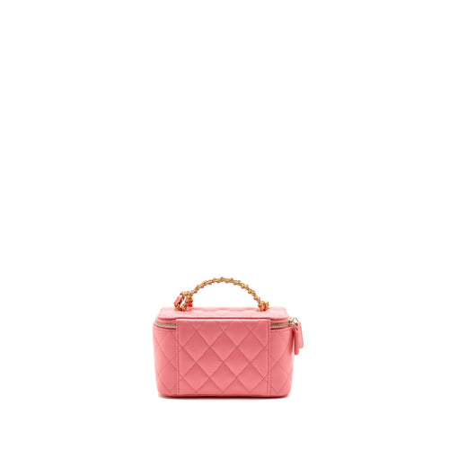 CHANEL LETTER TOP HANDLE LONG VANITY CAVIAR PINK GHW