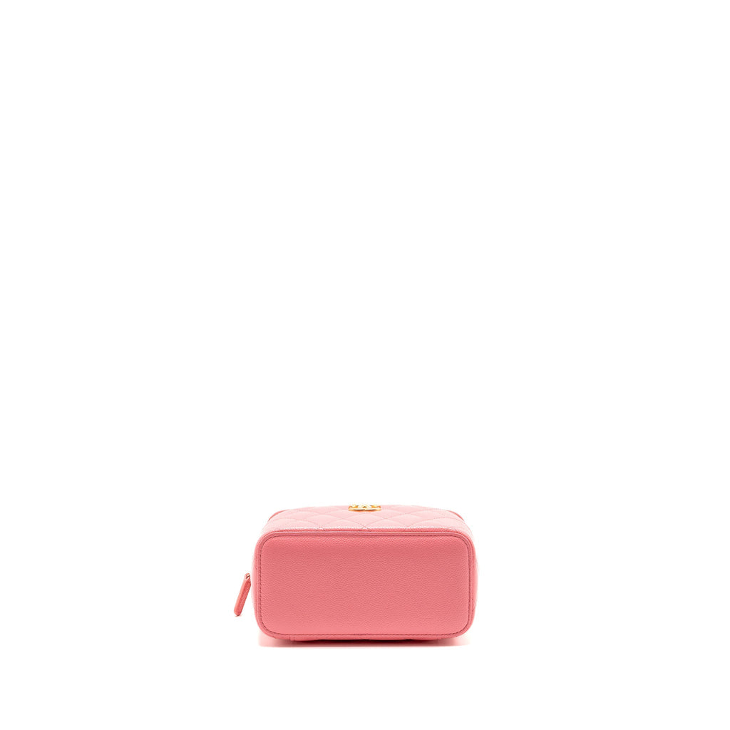 CHANEL LETTER TOP HANDLE LONG VANITY CAVIAR PINK GHW