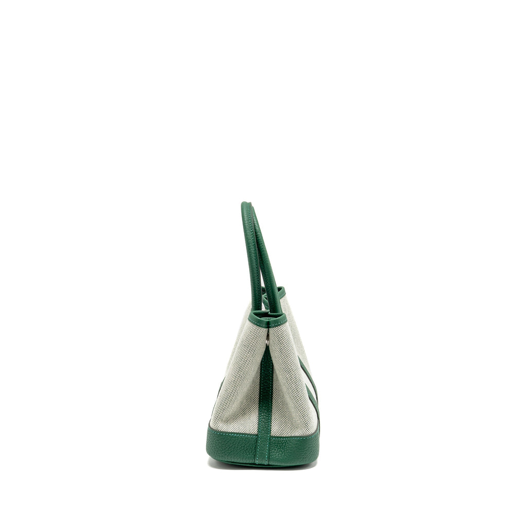HERMES NEO GARDEN PARTY 23 CANVAS/NEGONDA ECRU/VERT MOYEN SHW