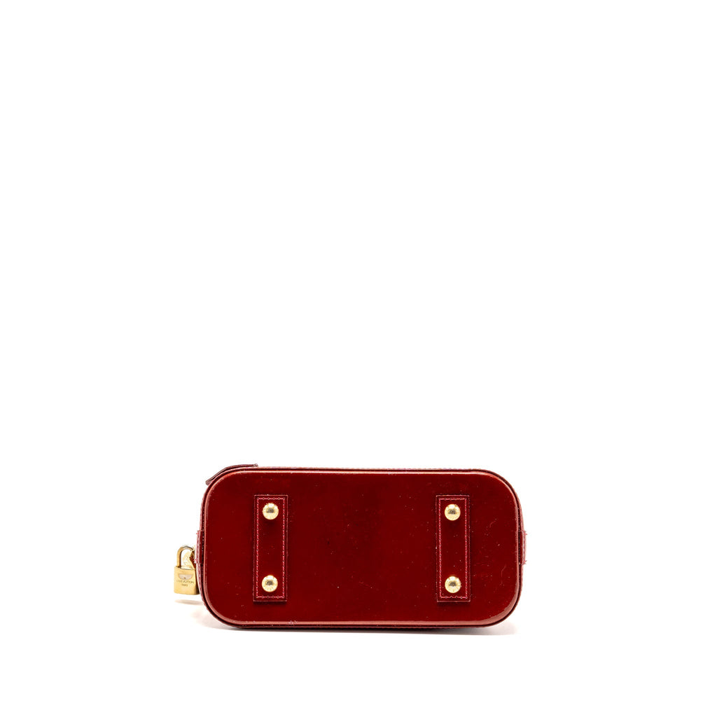 LOUIS VUITTON ALMA BB PATENT LEATHER RED GHW