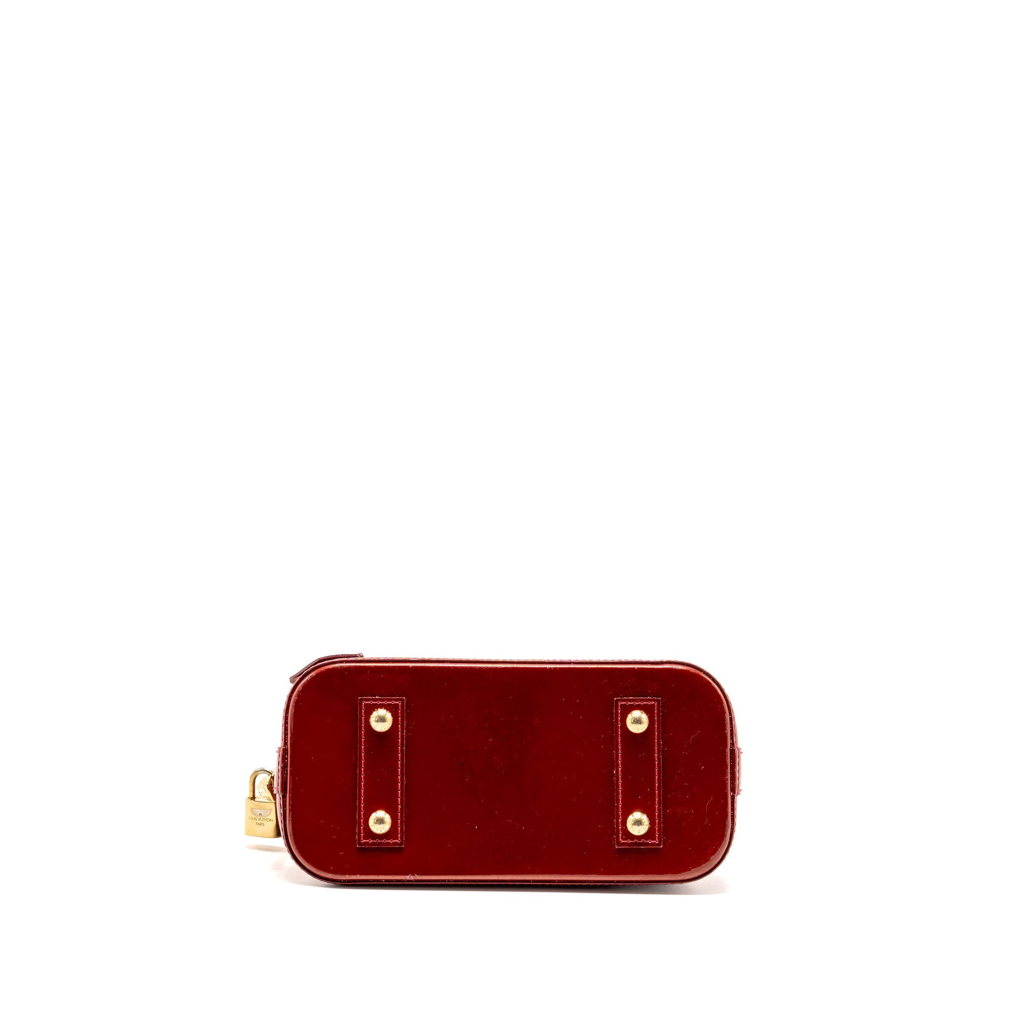 LOUIS VUITTON ALMA BB PATENT LEATHER RED GHW