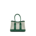 HERMES NEO GARDEN PARTY 23 CANVAS/NEGONDA ECRU/VERT MOYEN SHW