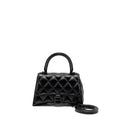 BALENCIAGA SMALL HOURGLASS BAG QUILTED CALFSKIN SO BLACK