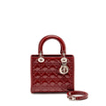 DIOR MEDIUM LADY DIOR PATENT RED SHW