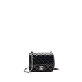 CHANEL CLASSIC MINI SQUARE FLAP BAG LAMBSKIN BLACK SHW