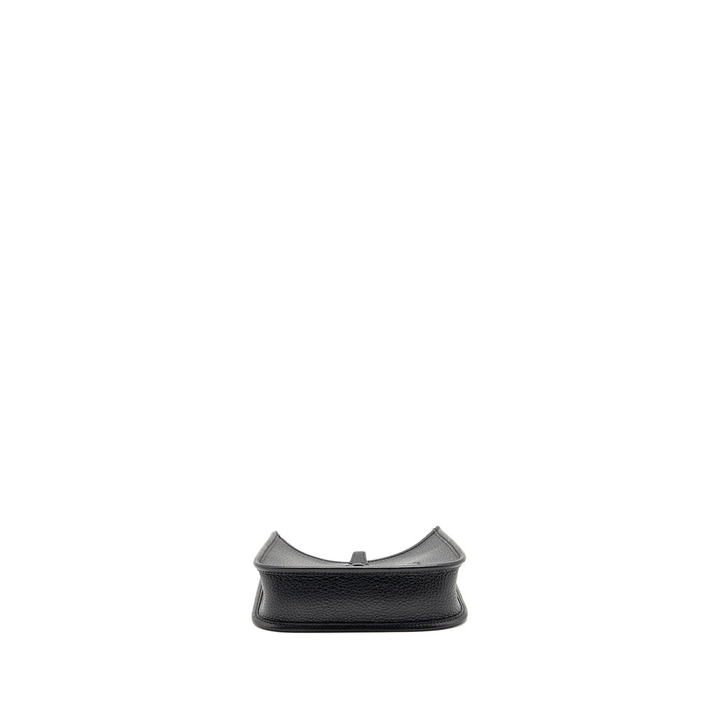 HERMES MINI EVELYNE SHORT CLEMENCE BLACK/GRIS MISTY SHW