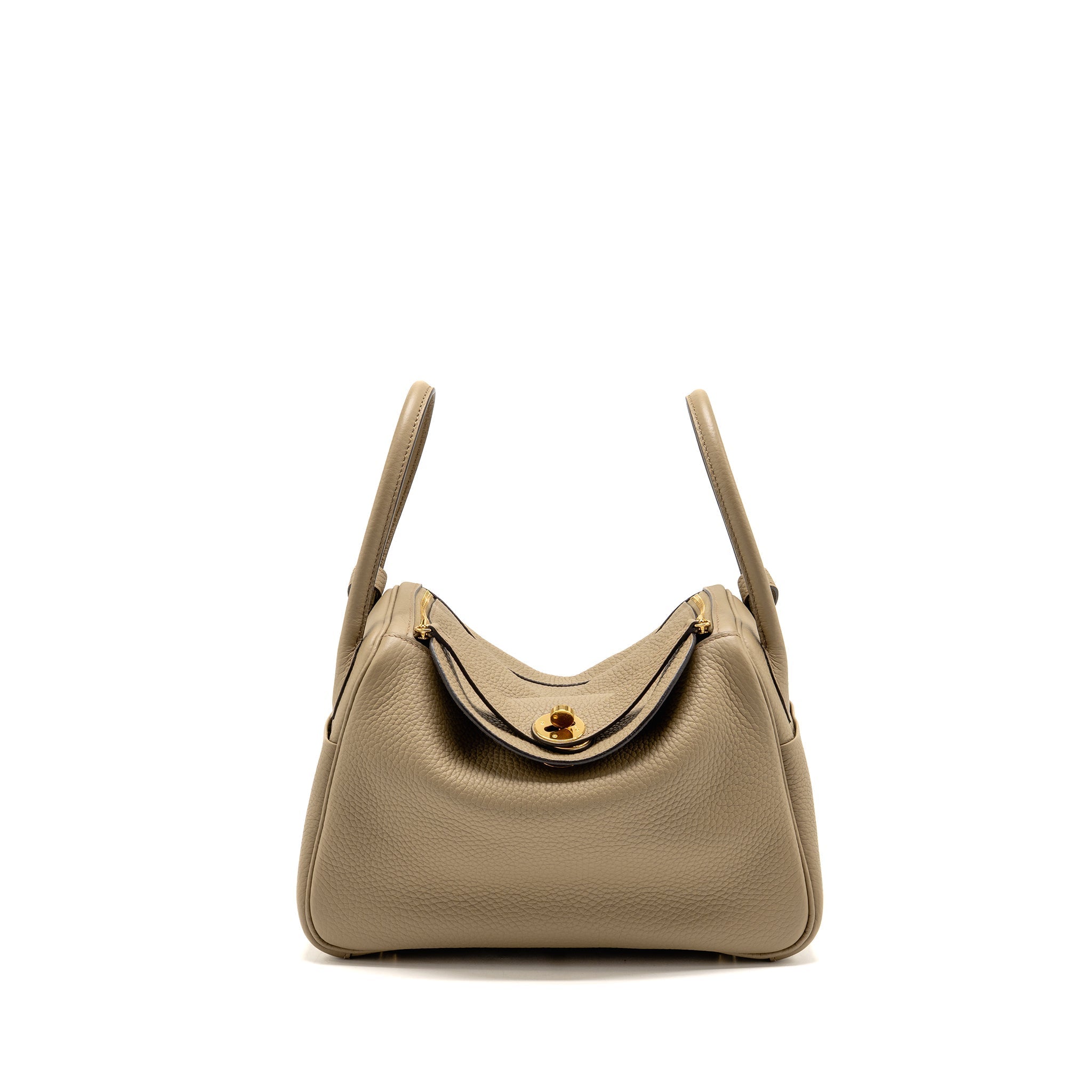 HERMES LINDY 26 CLEMENCE BEIGE MARFA GHW