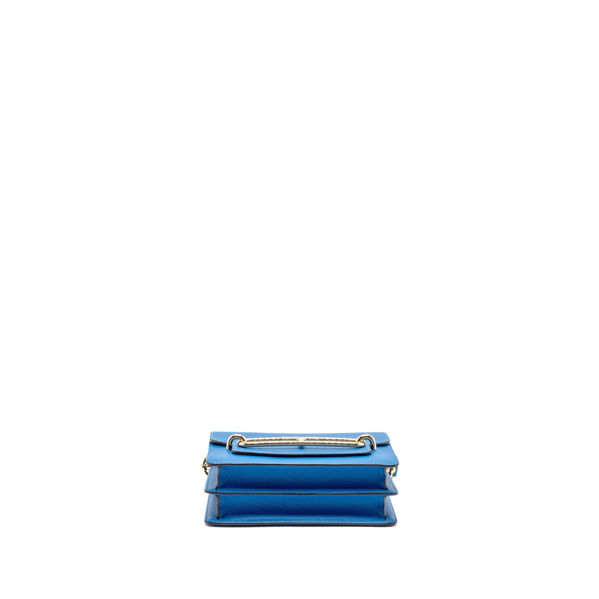 HERMES MINI ROULIS EVERCOLOR B3 BLEU ZANZIBAR GHW