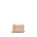 SAINT LAURENT/YSL SMALL SHOULDER BAG GRAINED CALFSKIN PALE PINK GHW