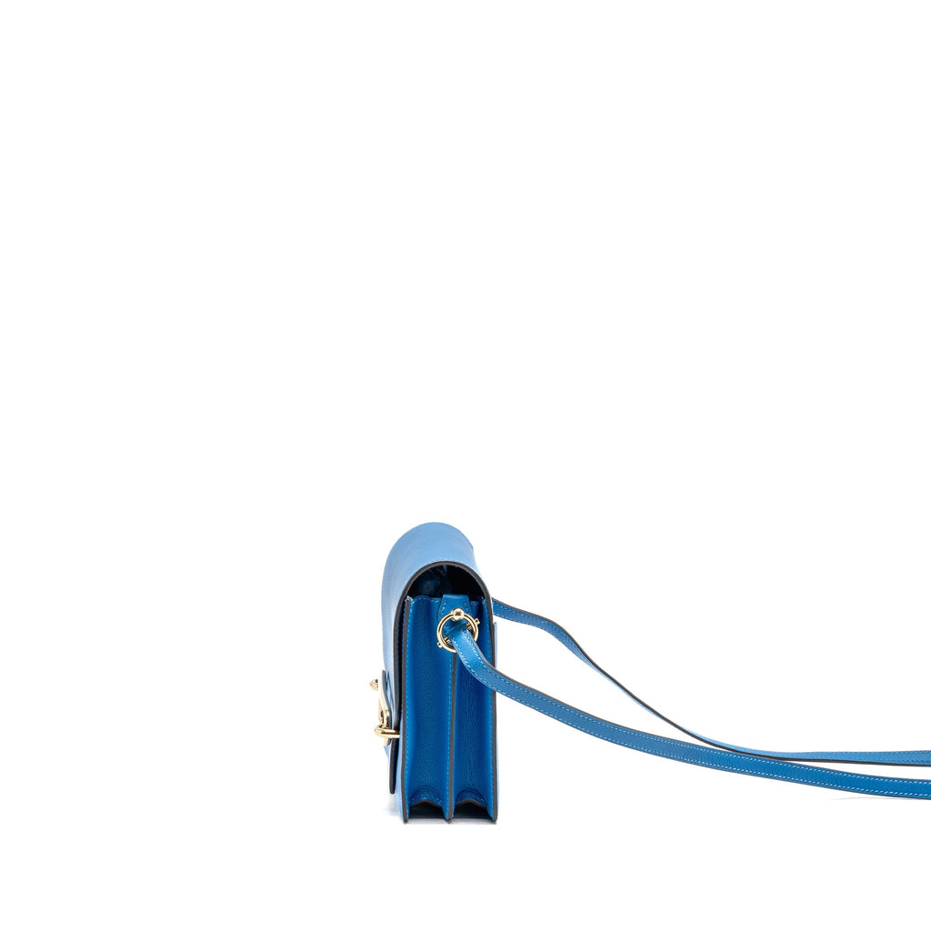 HERMES MINI ROULIS EVERCOLOR B3 BLEU ZANZIBAR GHW