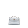 HERMES KELLY POCHETTE SWIFT BLEU BRUME SHW