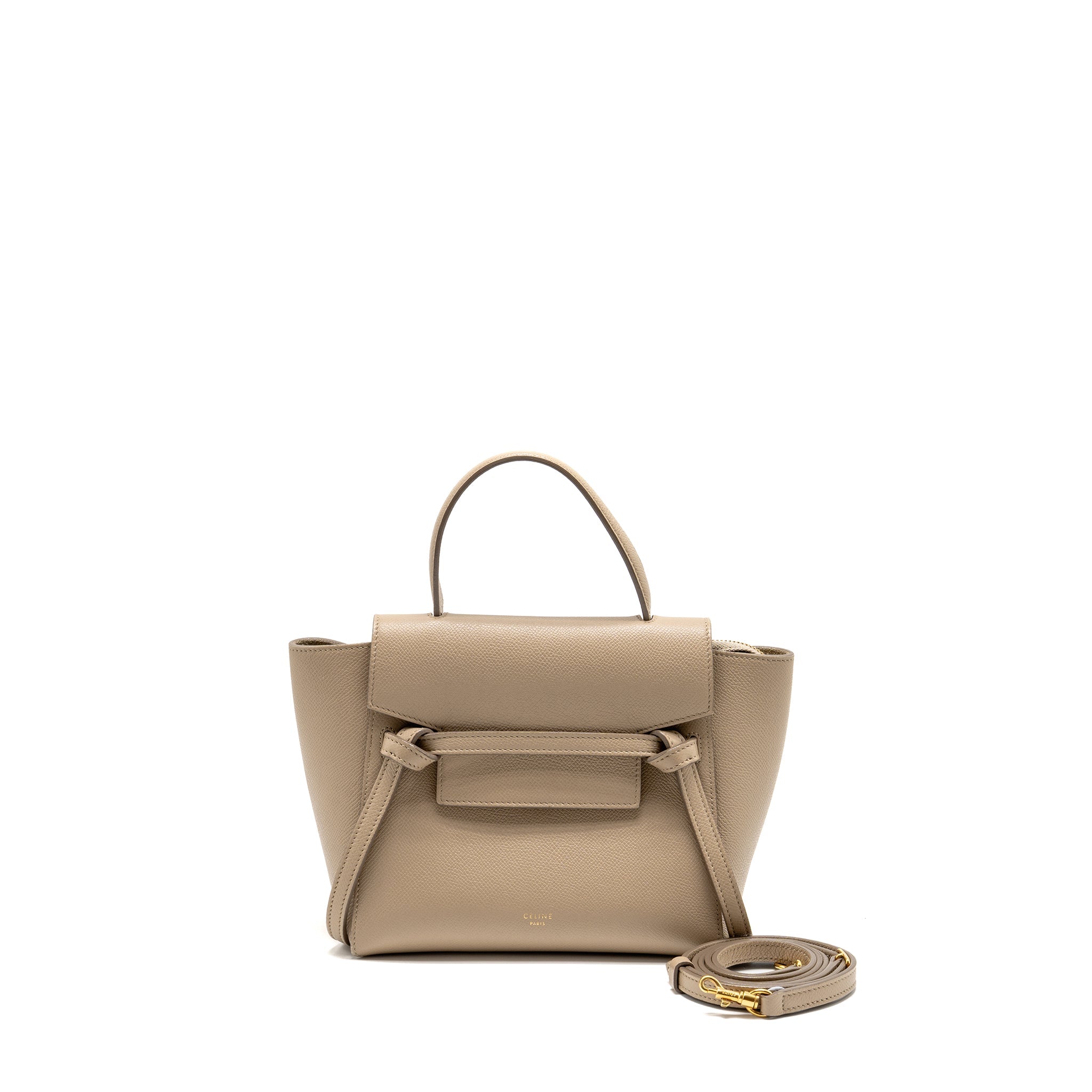 CELINE NANO BELT BAG CALFSKIN LIGHT BEIGE GHW