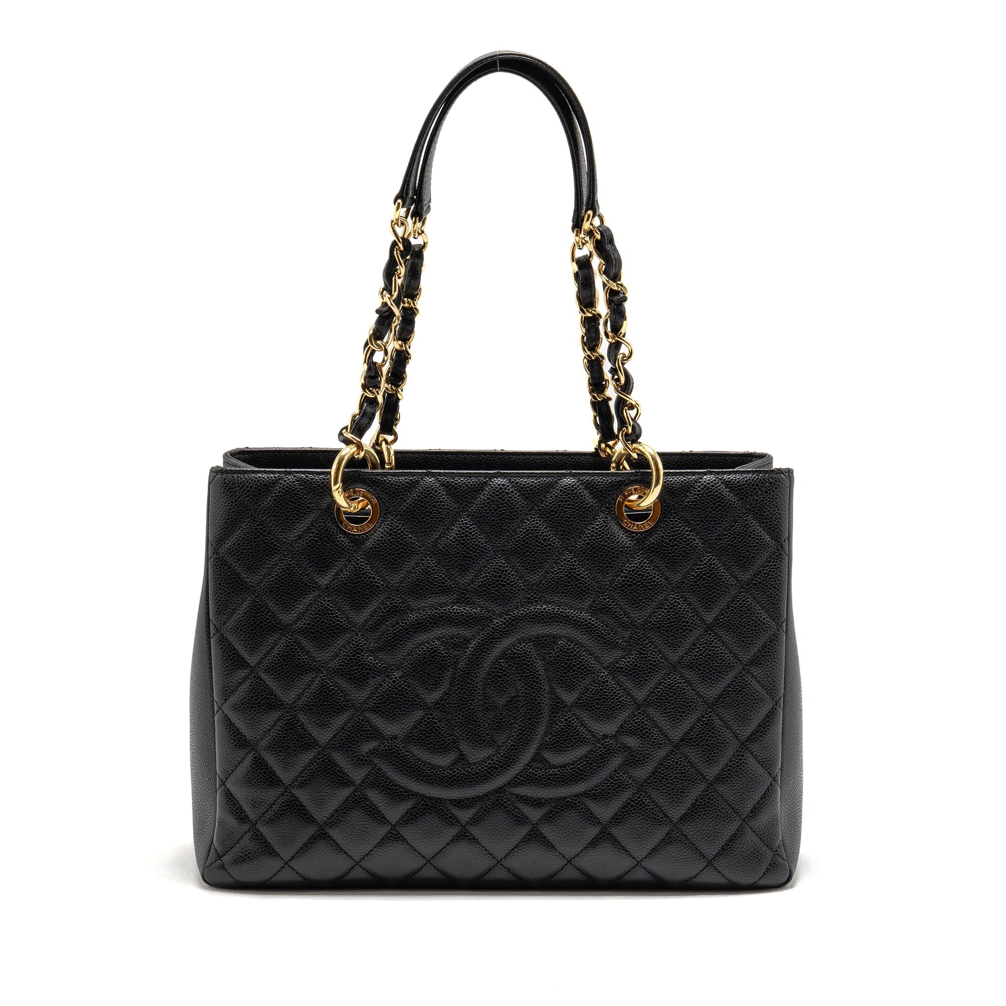 CHANEL GRAND SHOPPING TOTE / GST CAVIAR BLACK GHW
