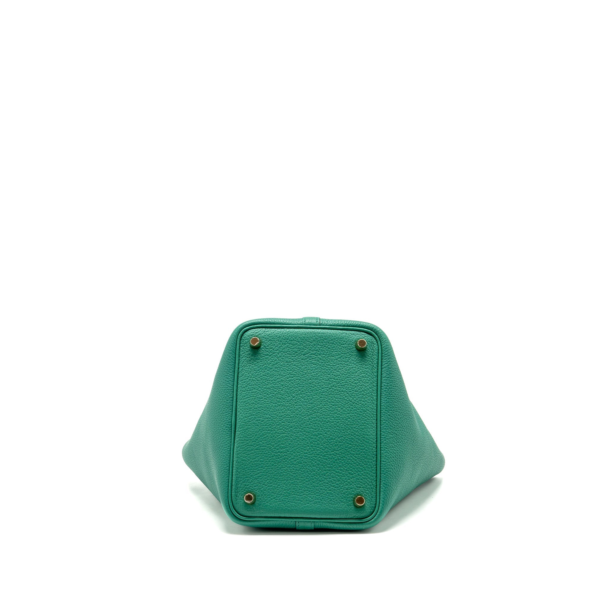 HERMES PICOTIN 18 LOCK BAG TAURILLON MAURICE VERT JADE GHW