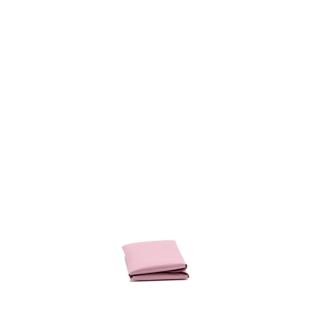 HERMES CALVI DUO CARD HOLDER EPSOM X9 MAUVE SYLVESTRE