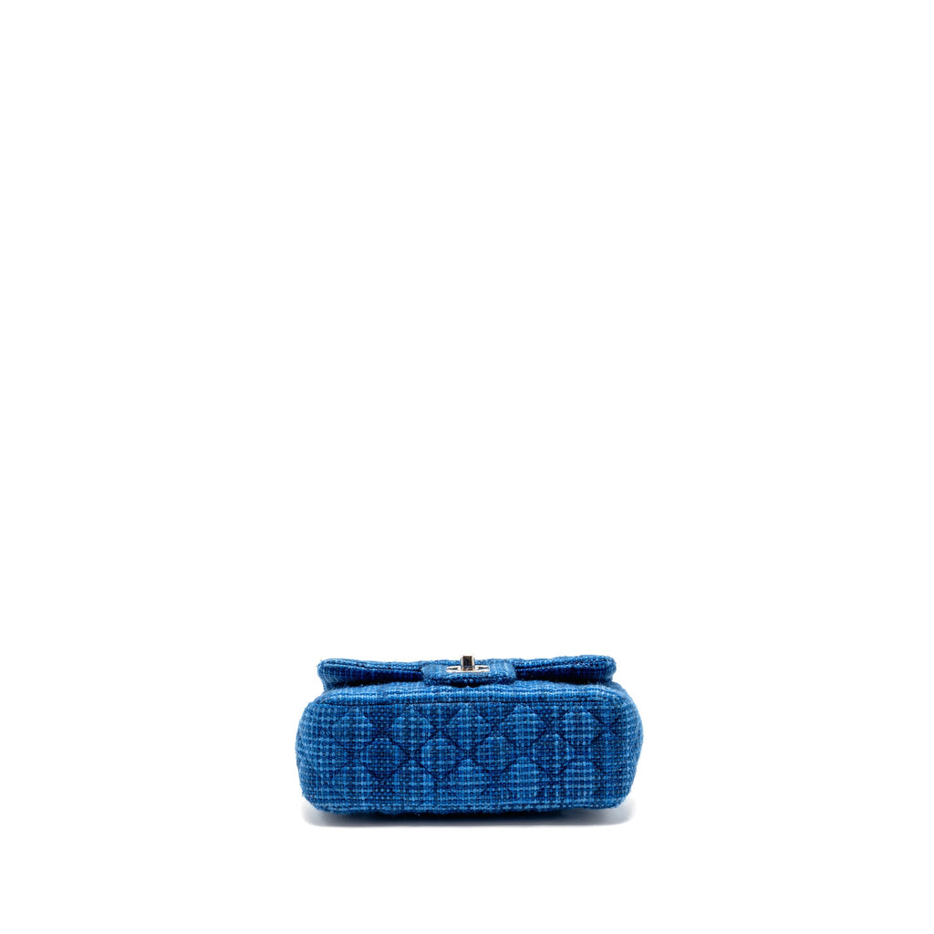 CHANEL MINI RECTANGULAR TWEED BLUE SHW