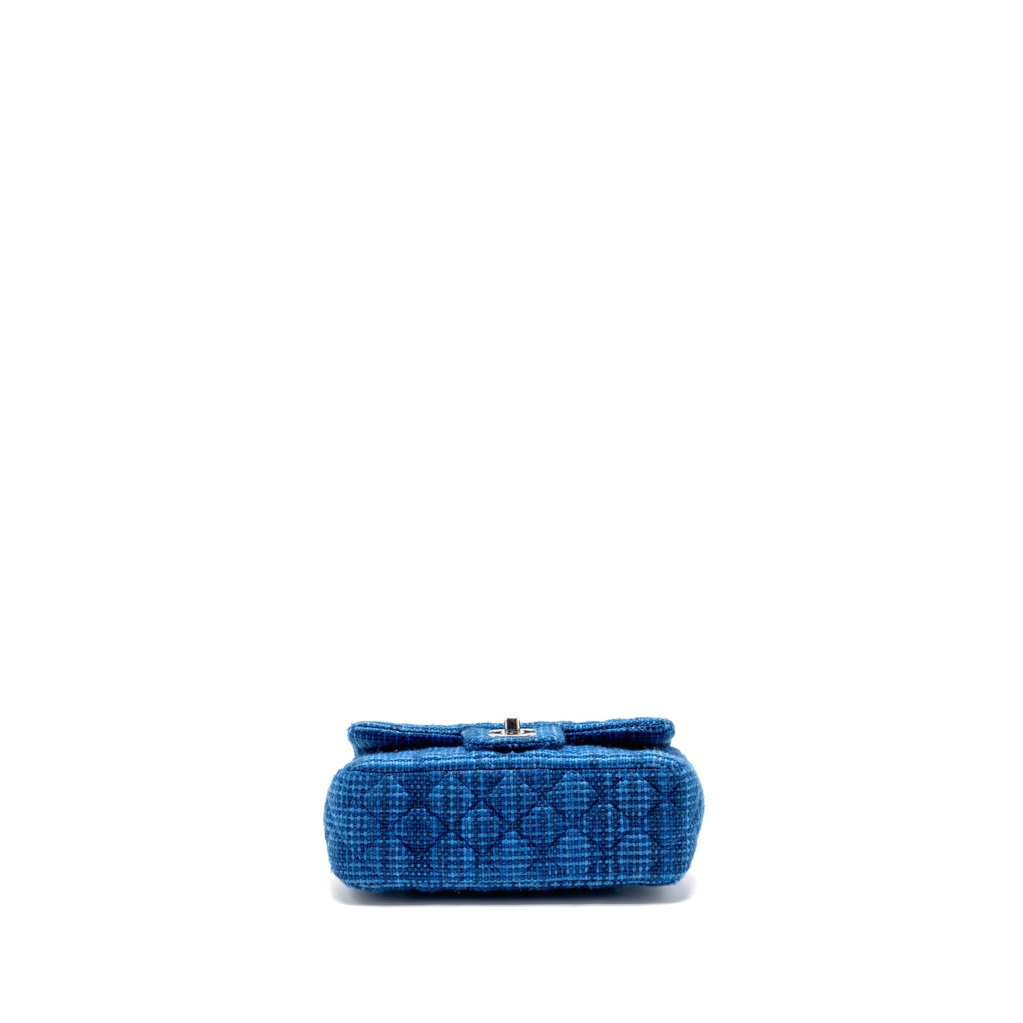 CHANEL MINI RECTANGULAR TWEED BLUE SHW