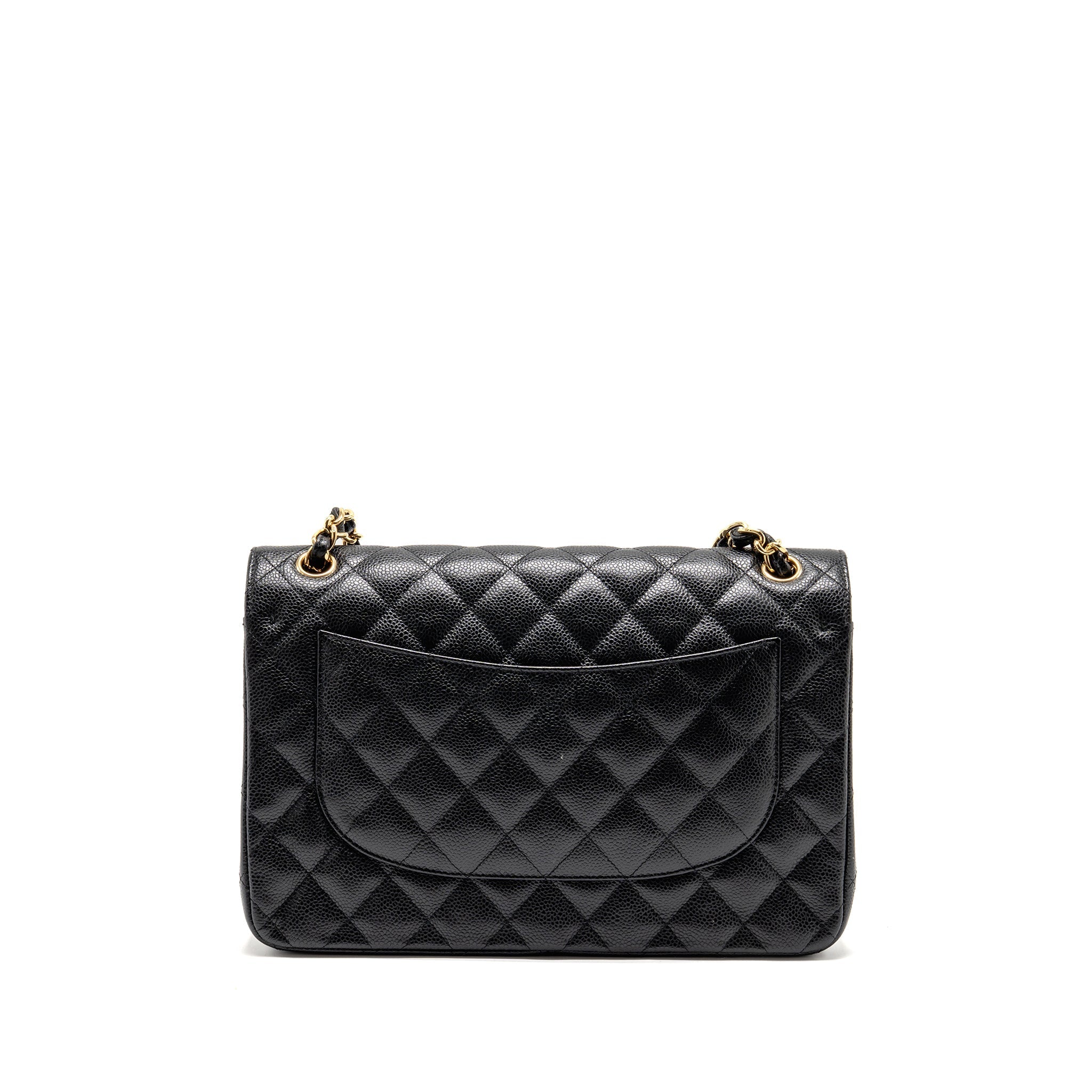 CHANEL JUMBO CLASSIC DOUBLE FLAP BAG CAVIAR BLACK GHW