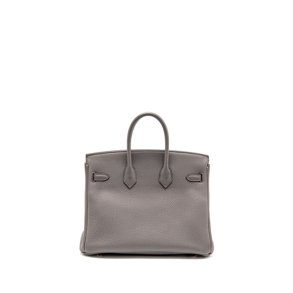 HERMES BIRKIN 25 TOGO GRIS ETAIN RGHW