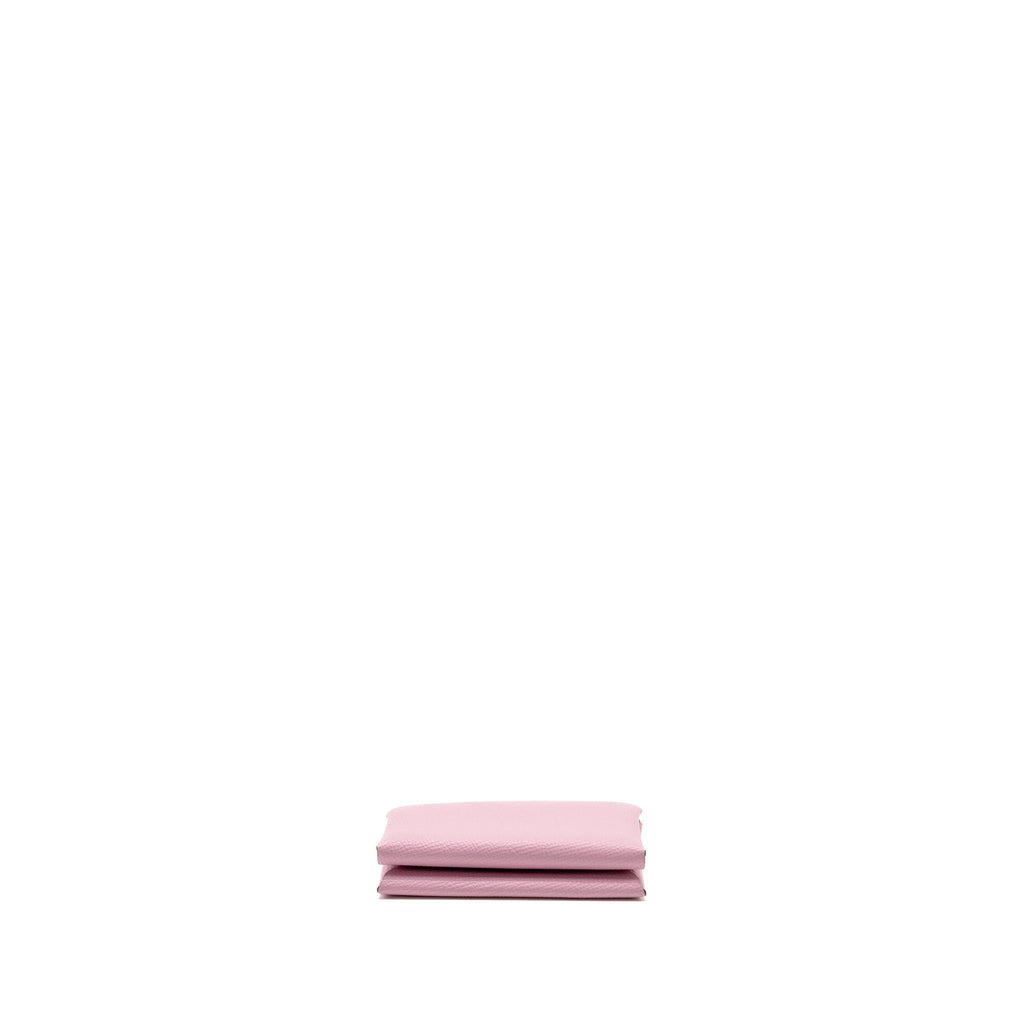 HERMES CALVI DUO CARD HOLDER EPSOM X9 MAUVE SYLVESTRE