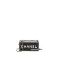 CHANEL 18A PARIS HAMBURG MINAUDIERE SHIPPING CONTAINER EVENING CLUTCH PLEXIGLASS/METAL BLACK SHW