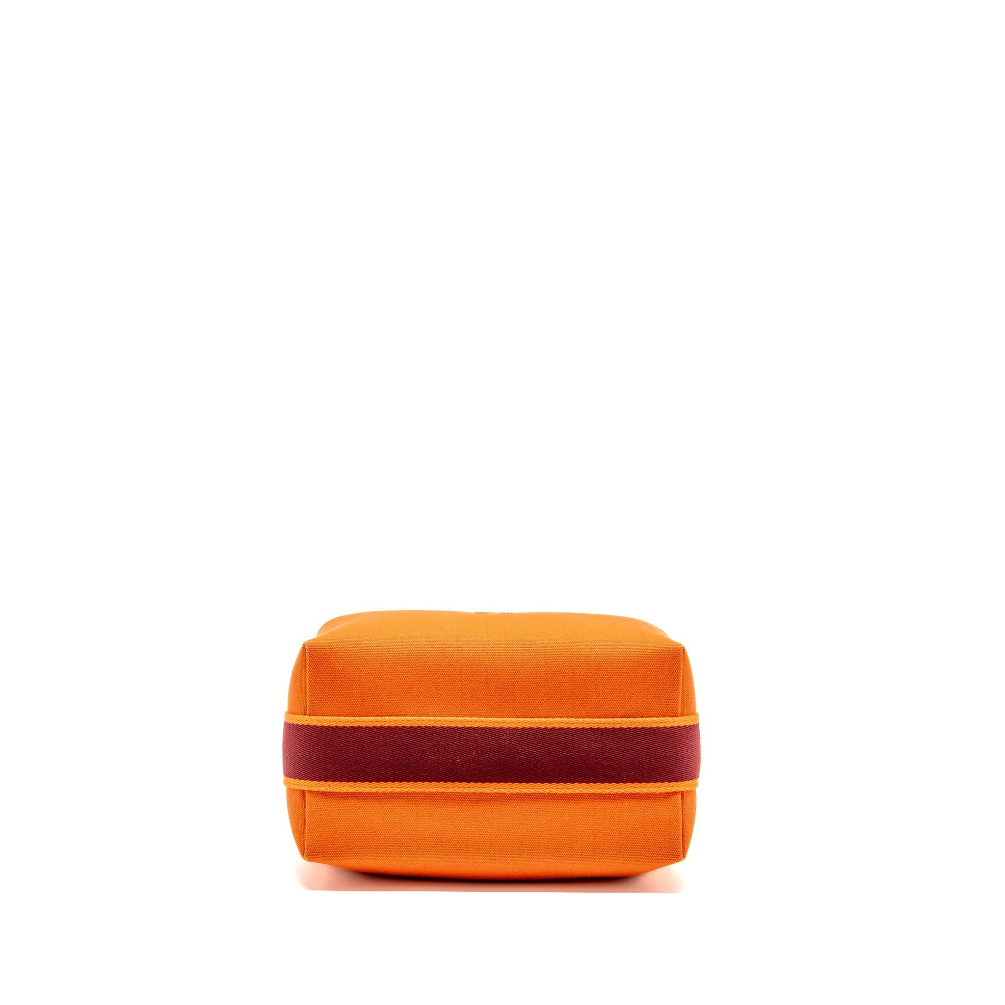 HERMES BRIDE-A-BRAC TRAVEL CASE, SMALL MODEL CANVAS ORANGE FEU SHW
