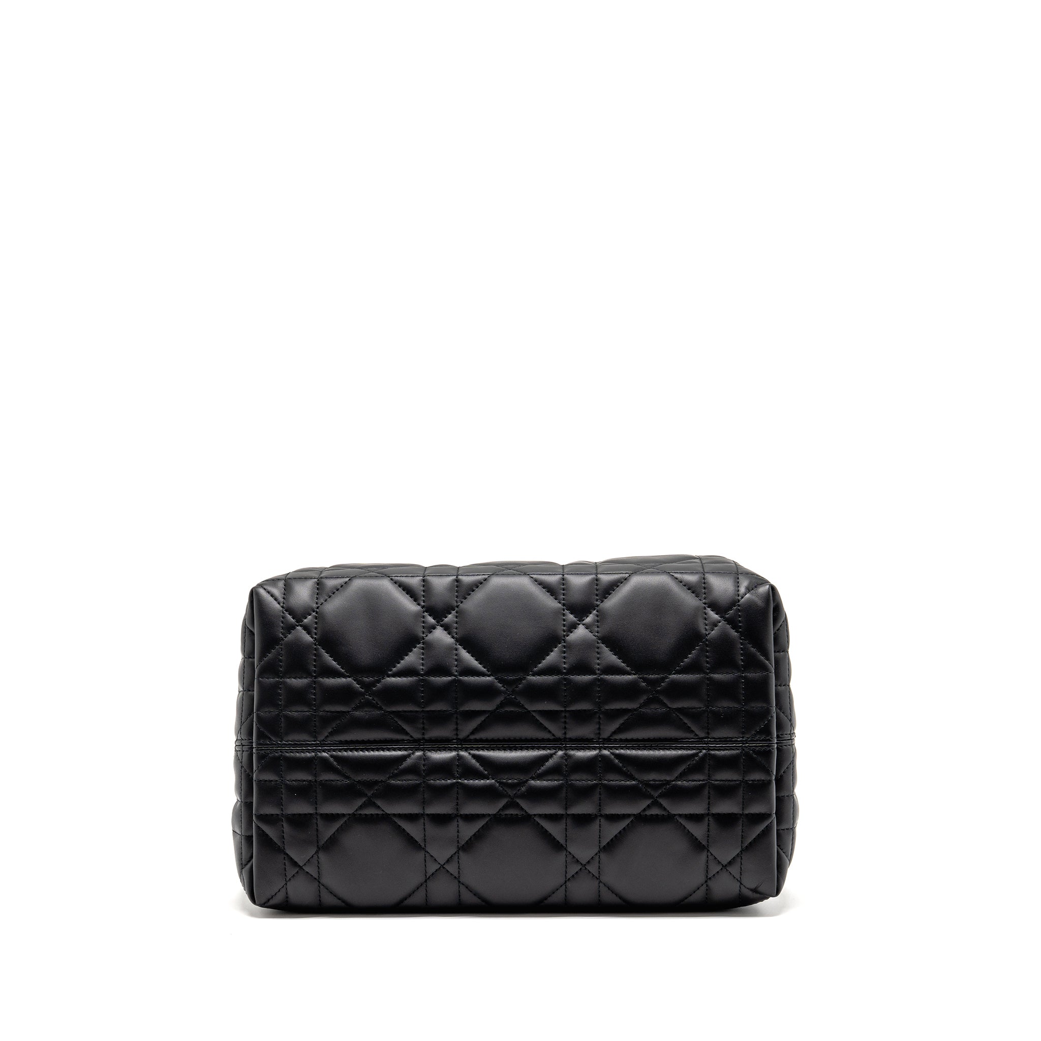 DIOR MEDIUM DIOR TOUJOURS TOTE BAG MACROCANNAGE CALFSKIN BLACK LGHW