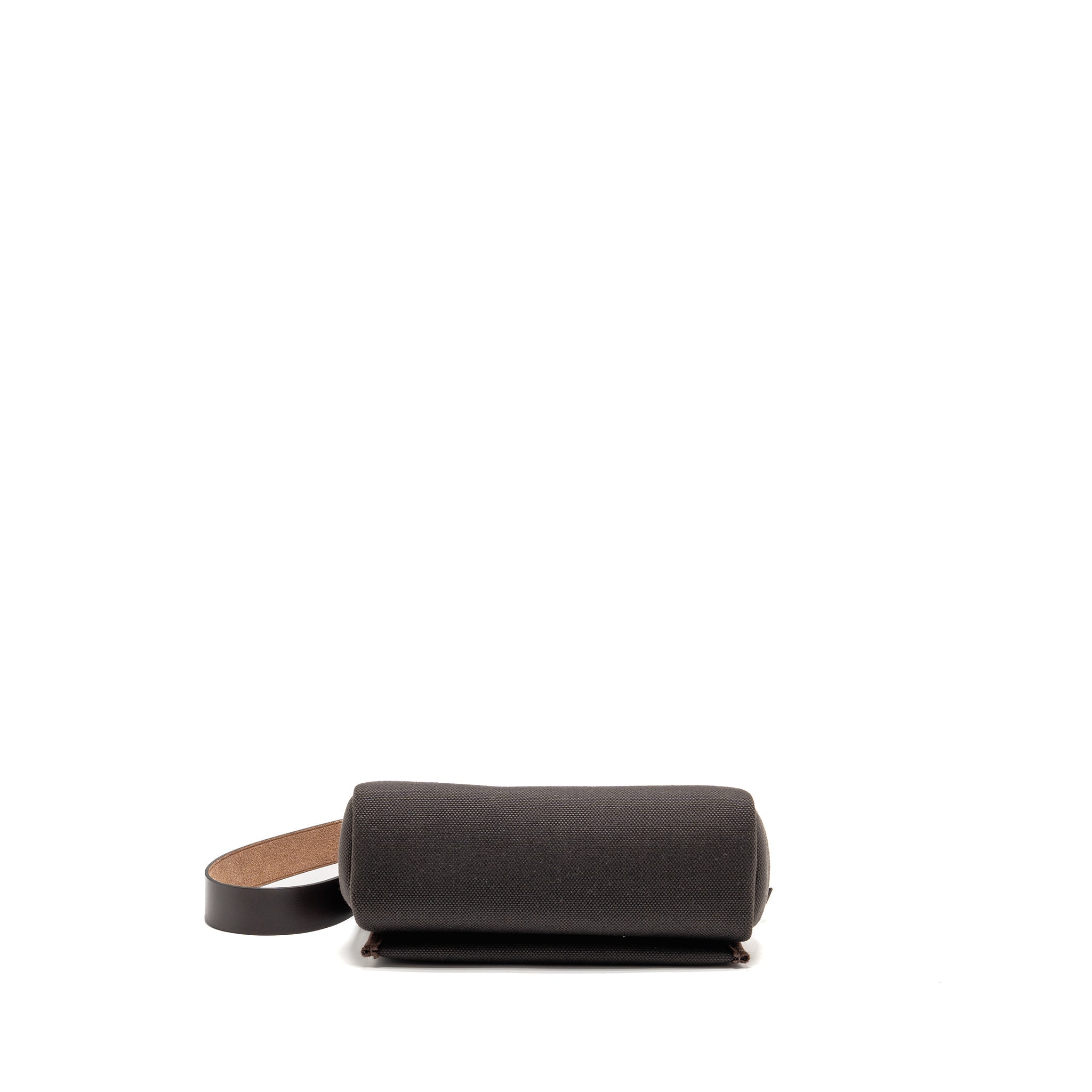 HERMES HERBAG MINI CANVAS/HUNTER LEATHER EBENE SHW