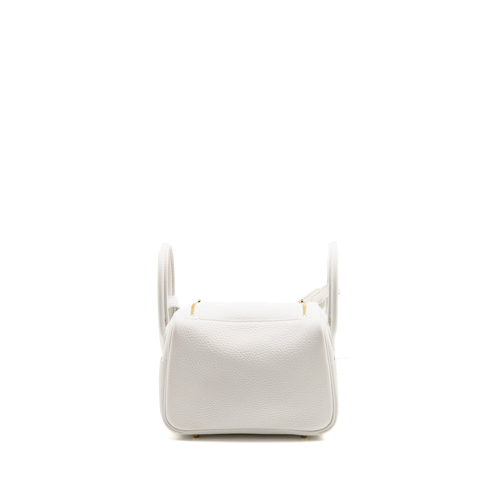 HERMES MINI LINDY CLEMENCE NEW WHITE GHW