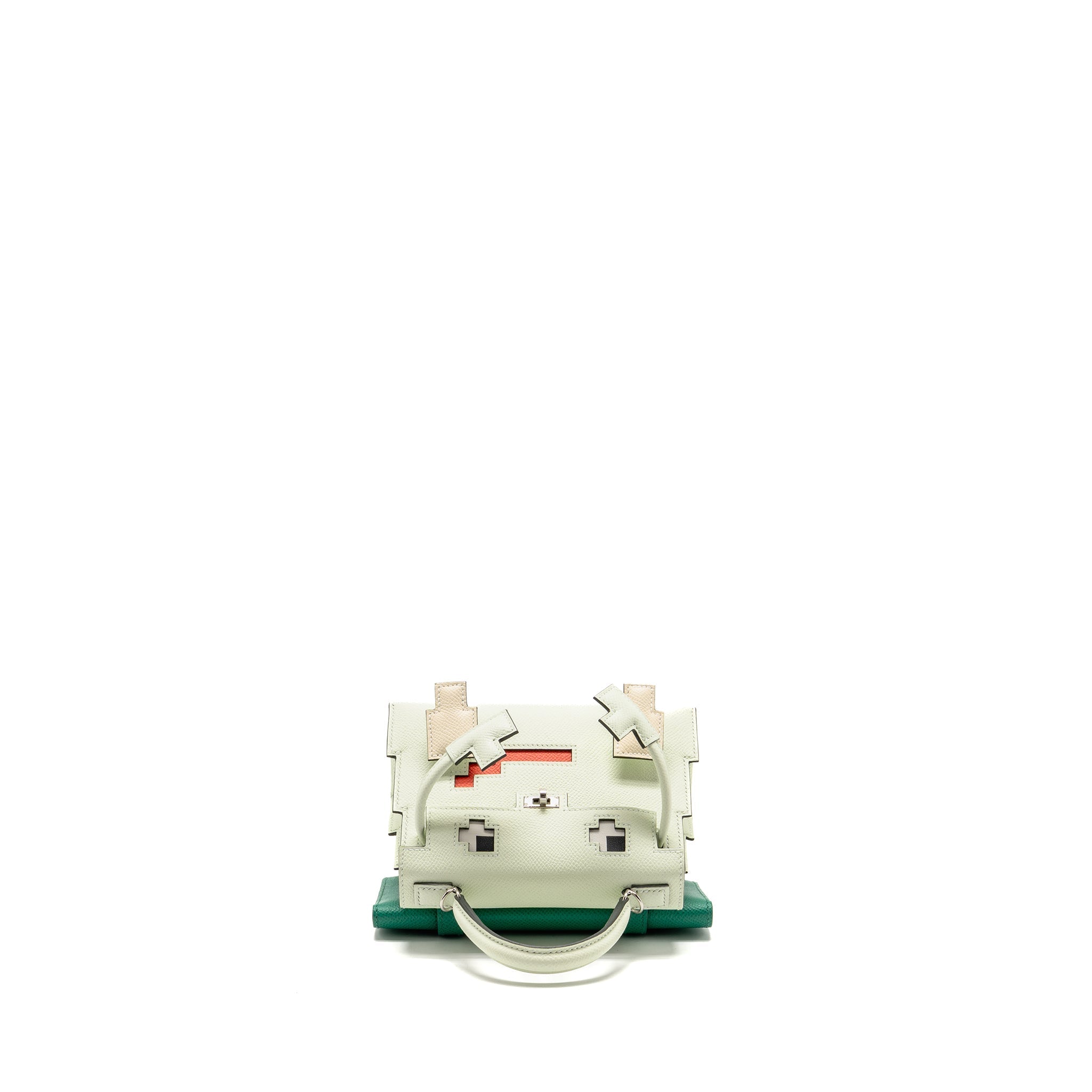 HERMES KELLYDOLE / KELLY DOLE PICTO EPSOM VERT FIZZ/ NATA/ ROSE TEXAS / VERT JADE SHW