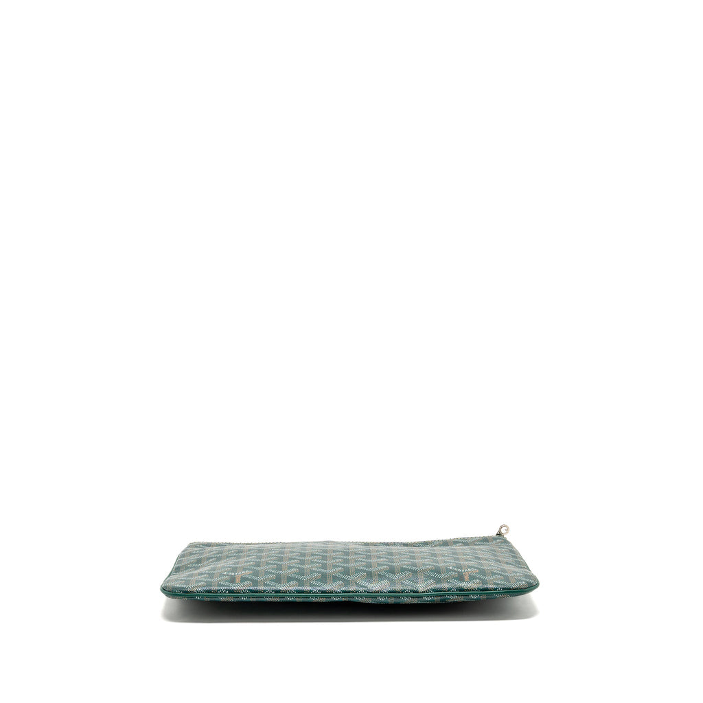GOYARD SENAT MM POUCH GOYARDINE CANVAS GREEN SHW