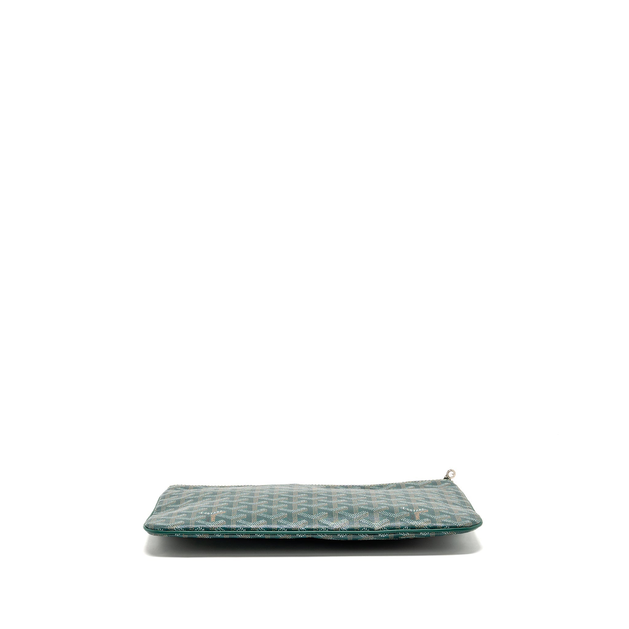 GOYARD SENAT MM POUCH GOYARDINE CANVAS GREEN SHW