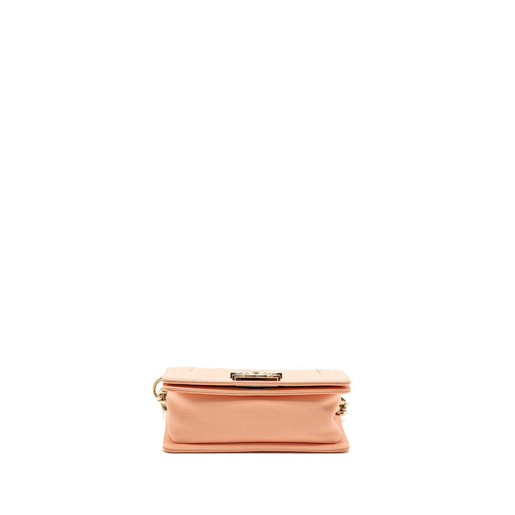 CHANEL SMALL BOY BAG CAVIAR LIGHT PINK LGHW