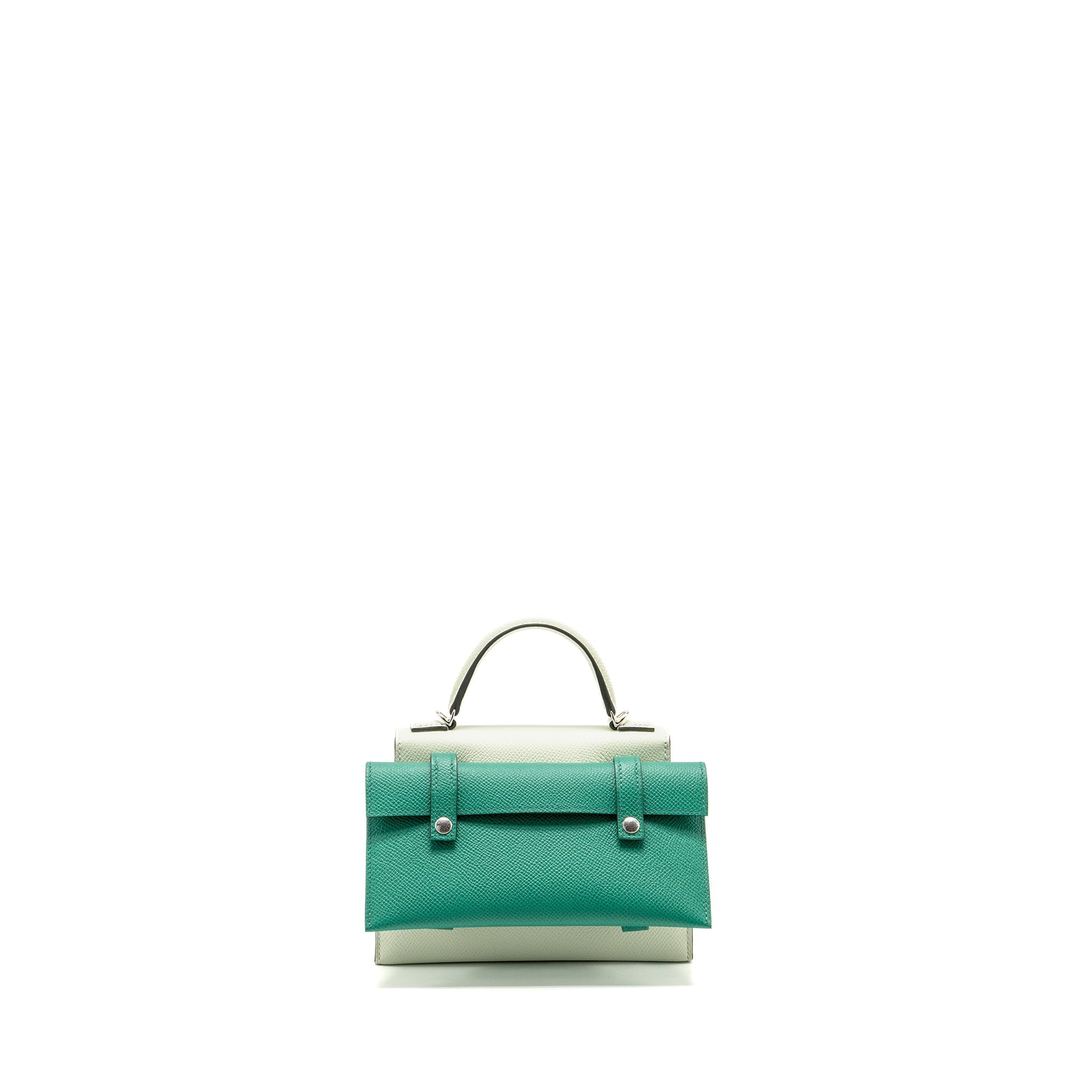 HERMES KELLYDOLE / KELLY DOLE PICTO EPSOM VERT FIZZ/ NATA/ ROSE TEXAS / VERT JADE SHW