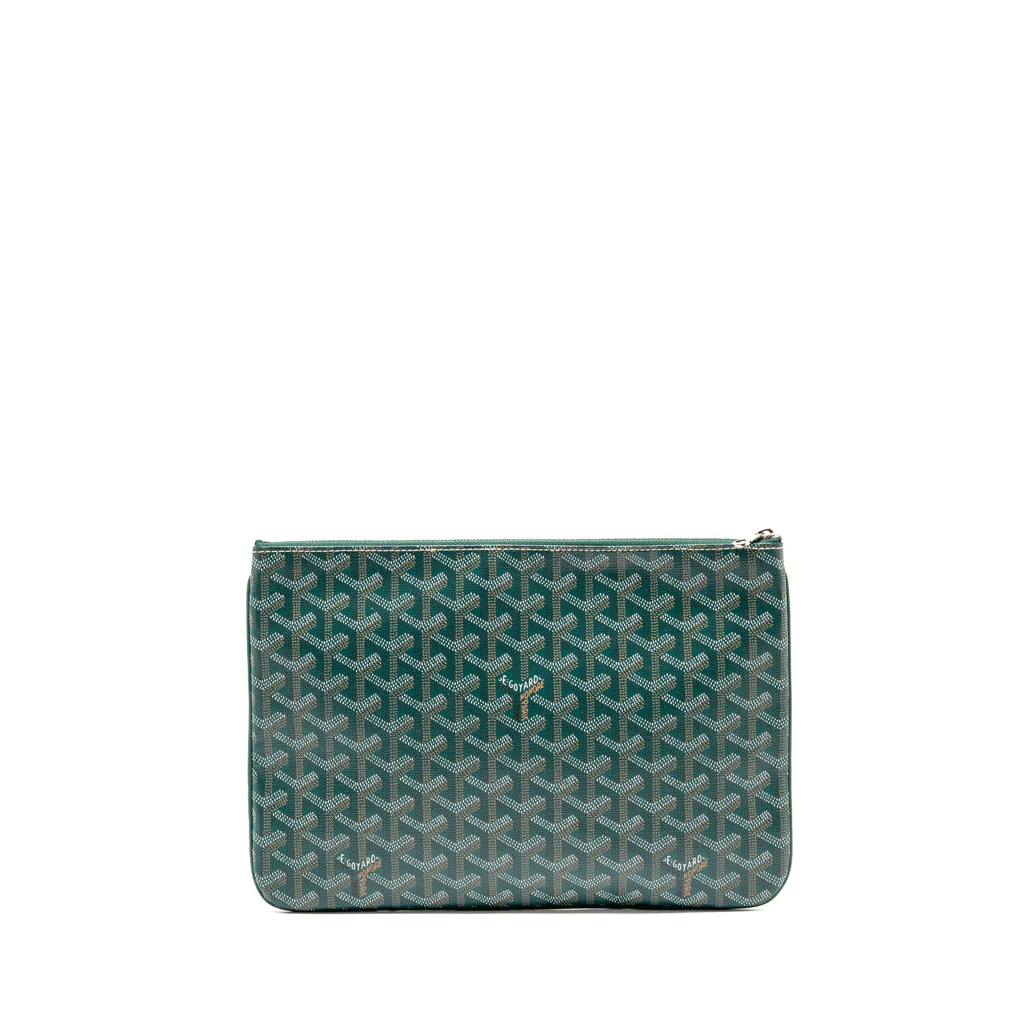 GOYARD SENAT MM POUCH GOYARDINE CANVAS GREEN SHW