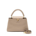 LOUIS VUITTON CAPUCINES MM TAURILLON LEATHER LIGHT GREY GHW