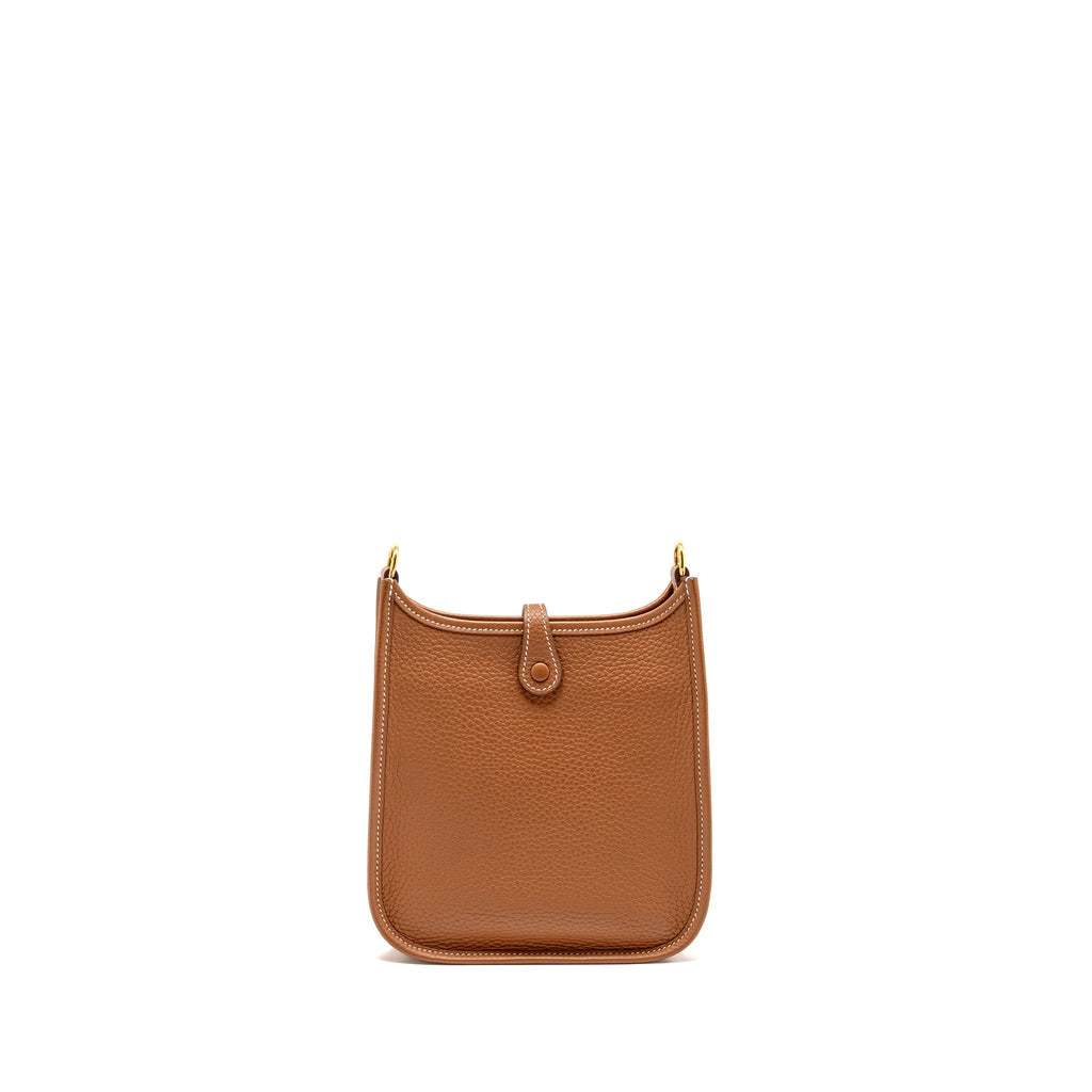 HERMES MINI EVELYN CLEMENCE GOLD GHW