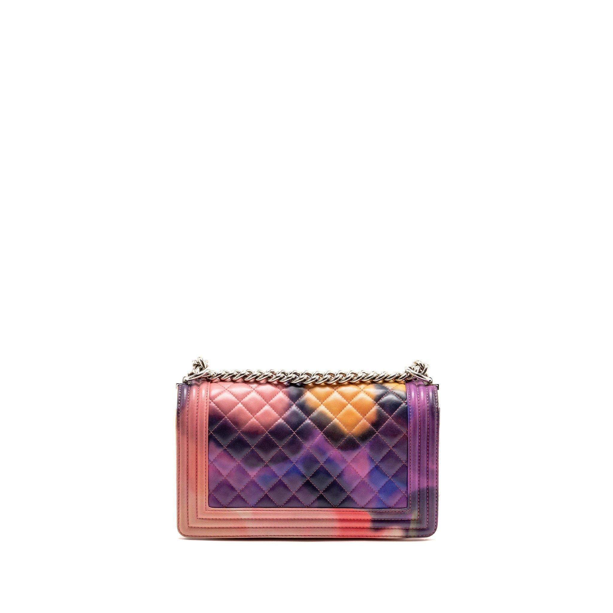 CHANEL MEDIUM BOY BAG FLOWER PRINT LAMBSKIN MULTICOLOUR SHW