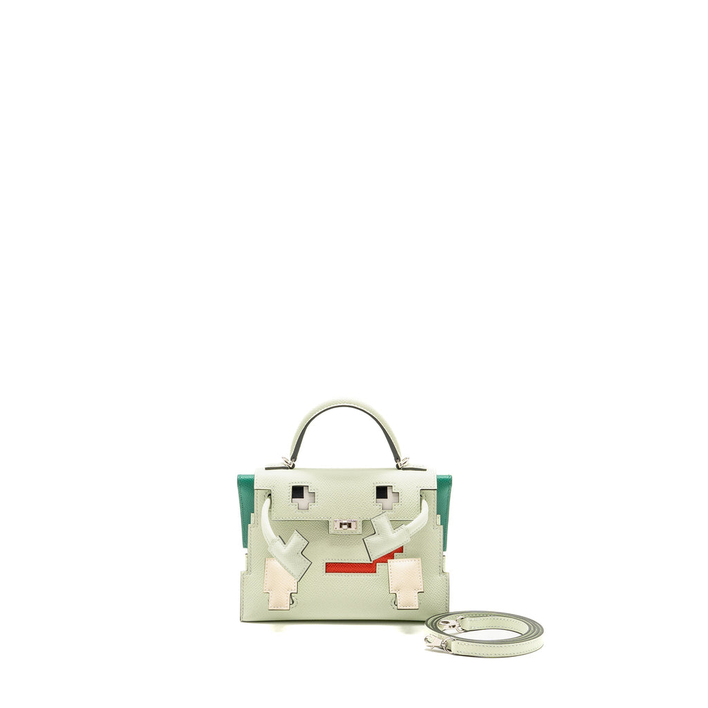 HERMES KELLYDOLE / KELLY DOLE PICTO EPSOM VERT FIZZ/ NATA/ ROSE TEXAS / VERT JADE SHW