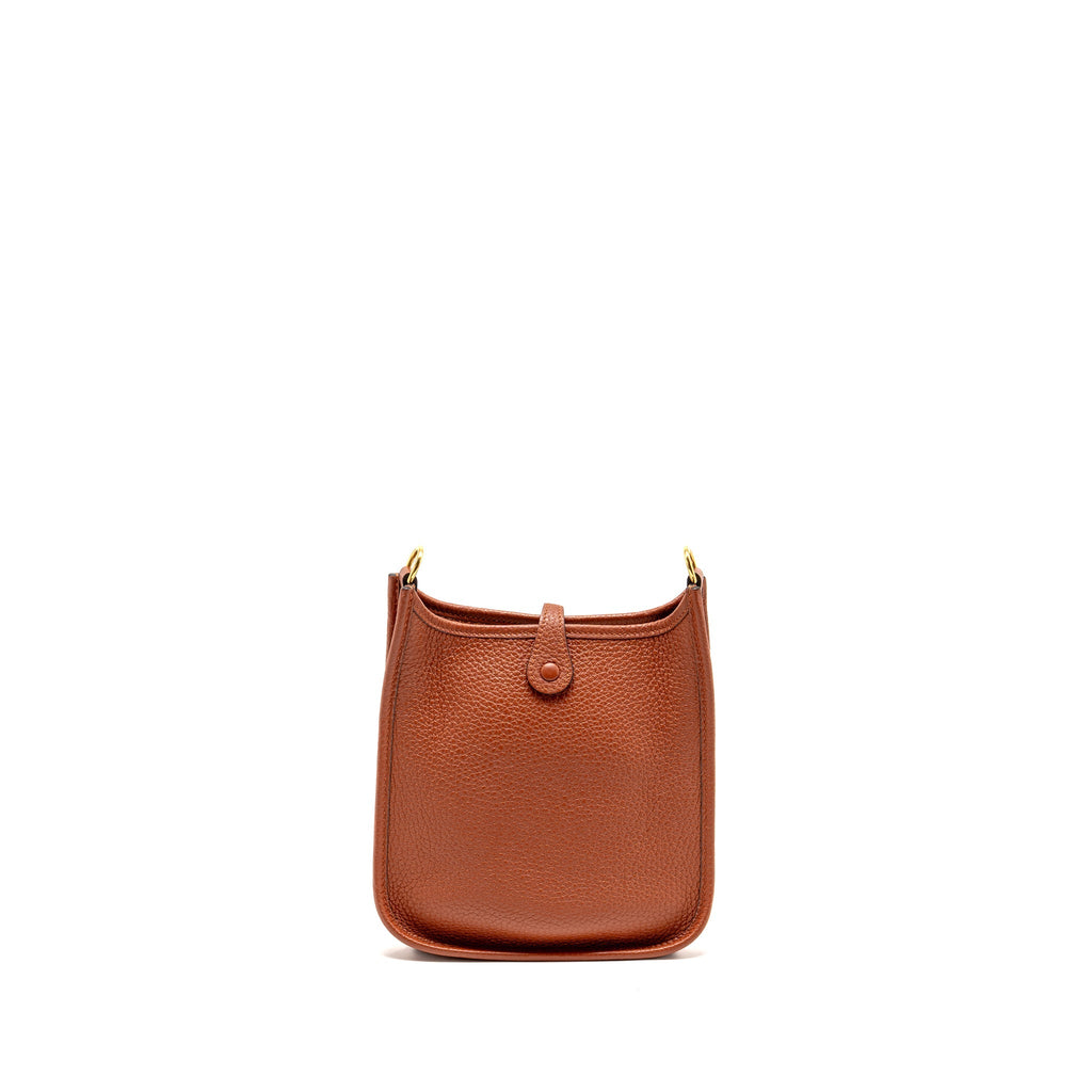 HERMES MINI EVELYNE CLEMENCE 6C CUIVRE/MULTICOLOUR GHW