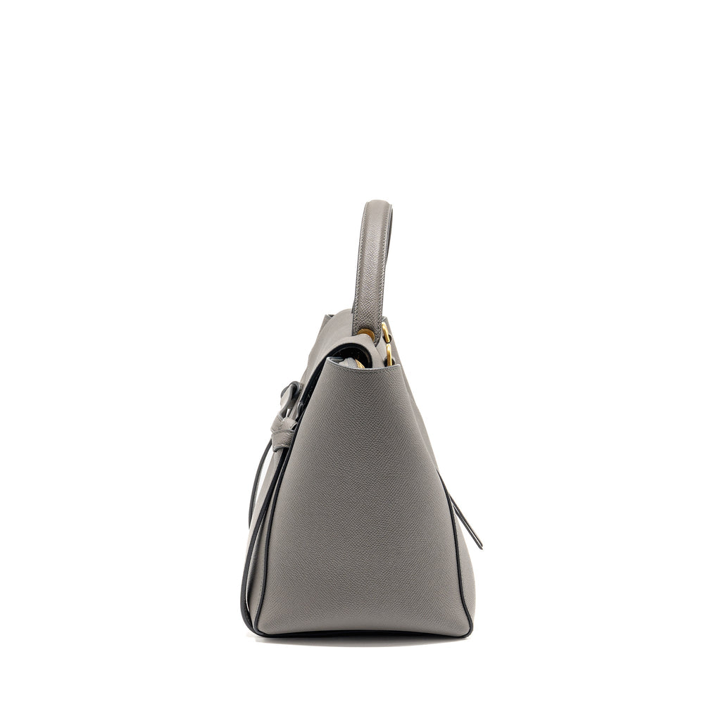 CELINE MINI BELT BAG GRAINED CALFSKIN GREY GHW