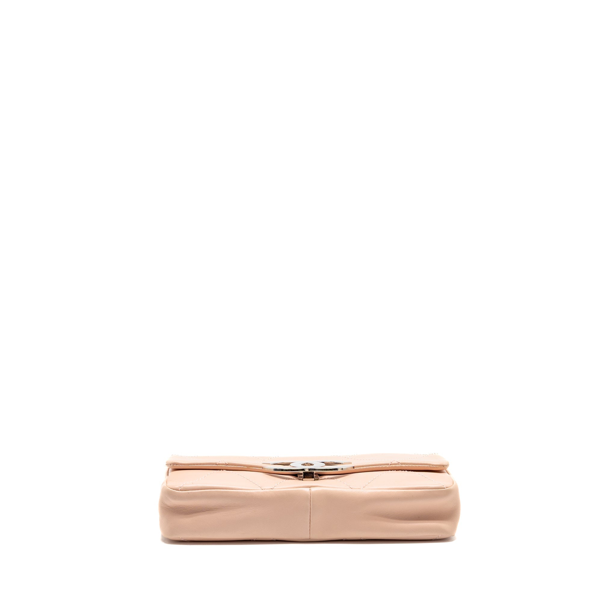 CHANEL VINTAGE GIANT CC FLAP BAG LAMBSKIN ROSE CLAIR SHW