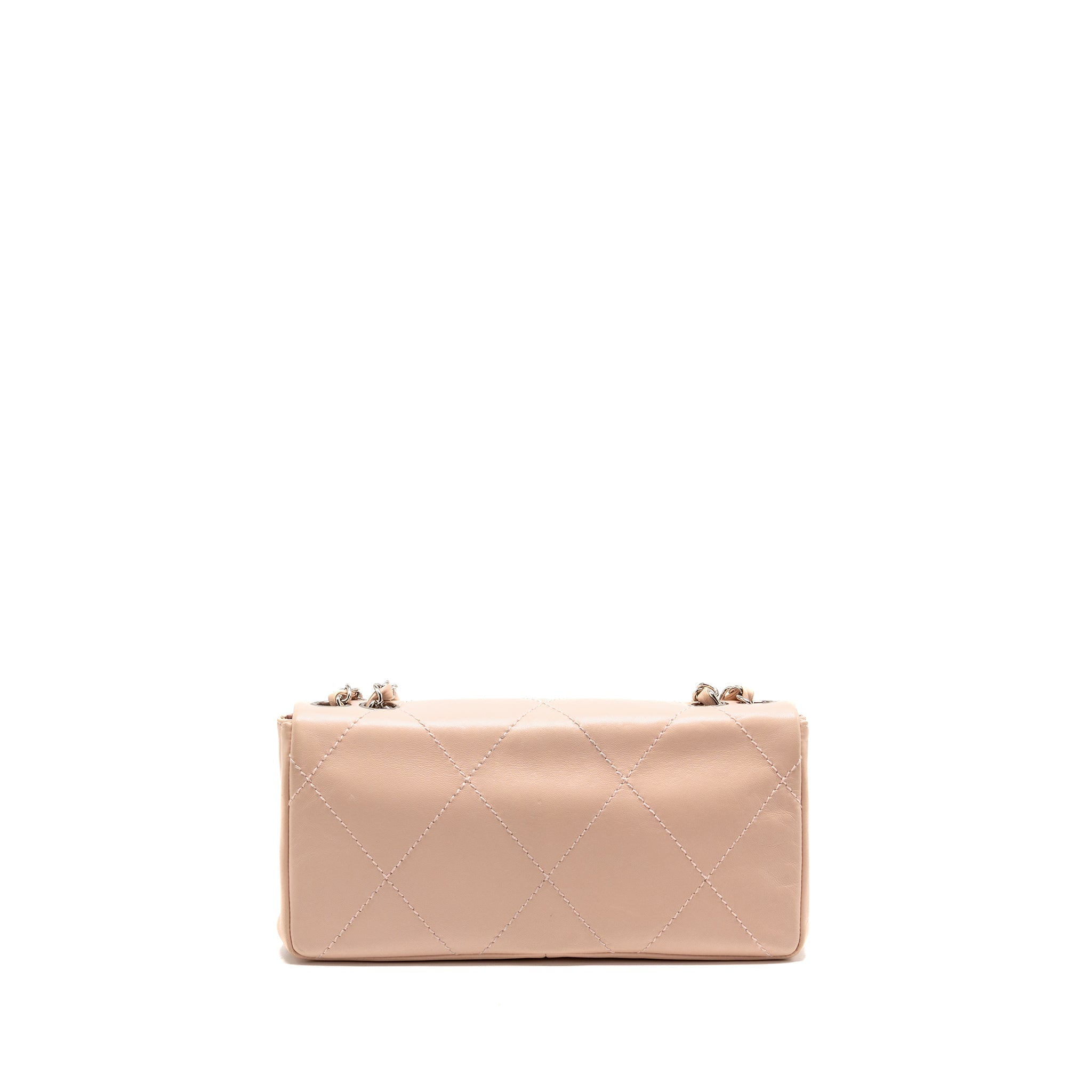 CHANEL VINTAGE GIANT CC FLAP BAG LAMBSKIN ROSE CLAIR SHW