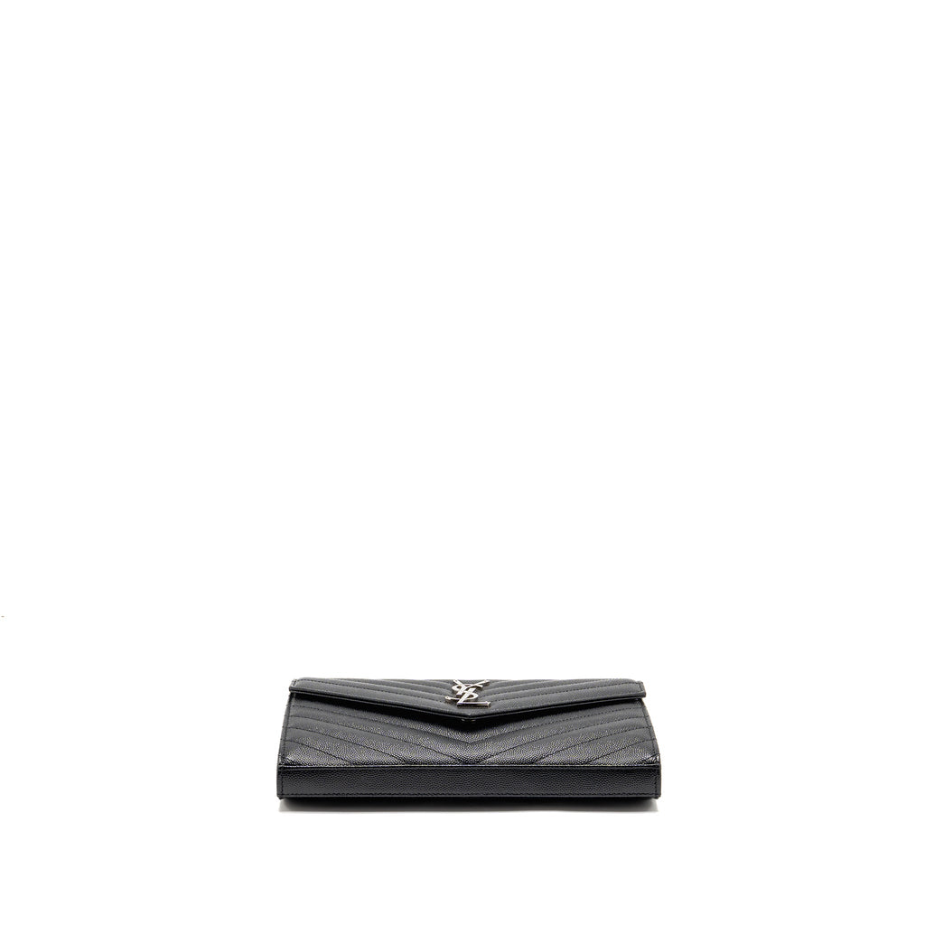 SAINT LAURENT/YSL ENVELOPE CHAIN WALLET CALFSKIN BLACK SHW