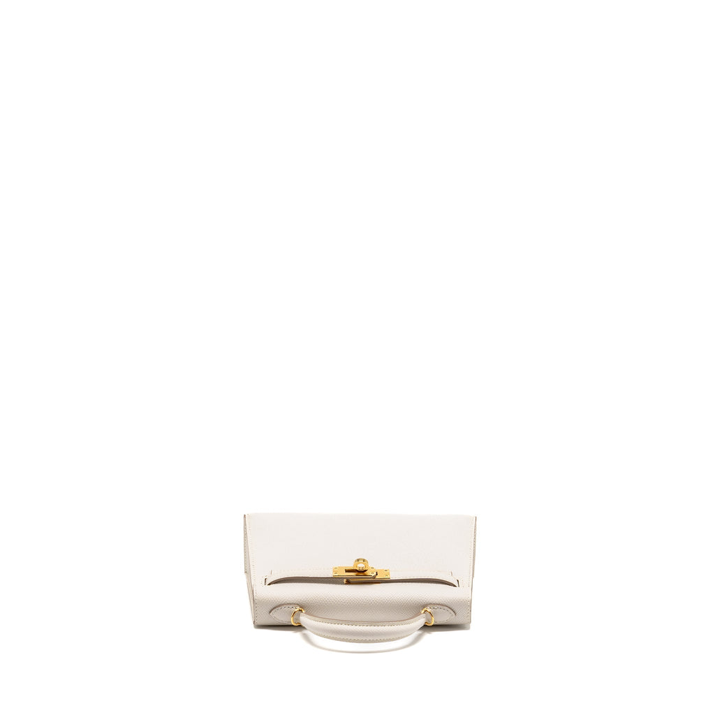 HERMES MINI KELLY II EPSOM GRIS PALE GHW