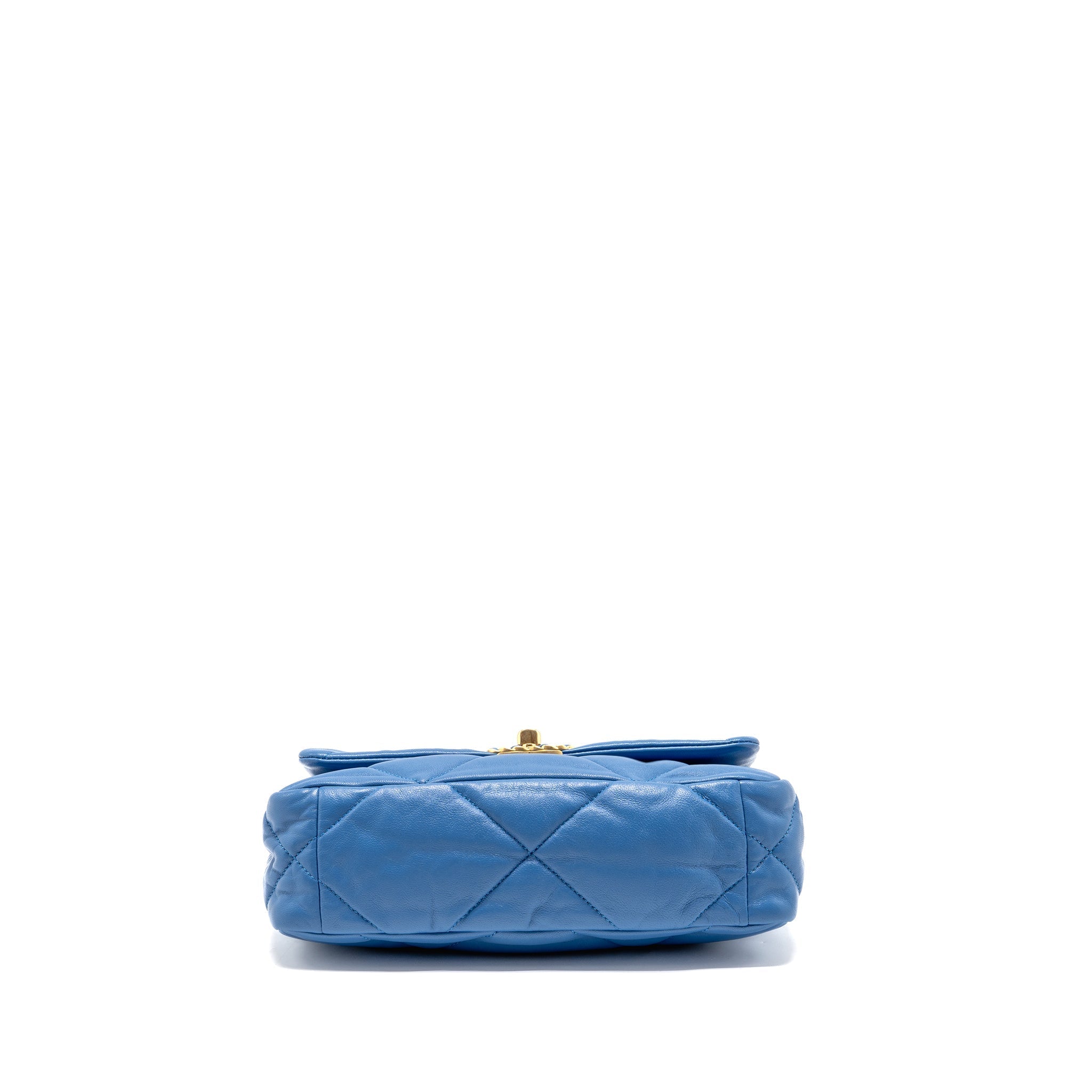 CHANEL SMALL 19 BAG LAMBSKIN BLUE MULTICOLOUR HARDWARE