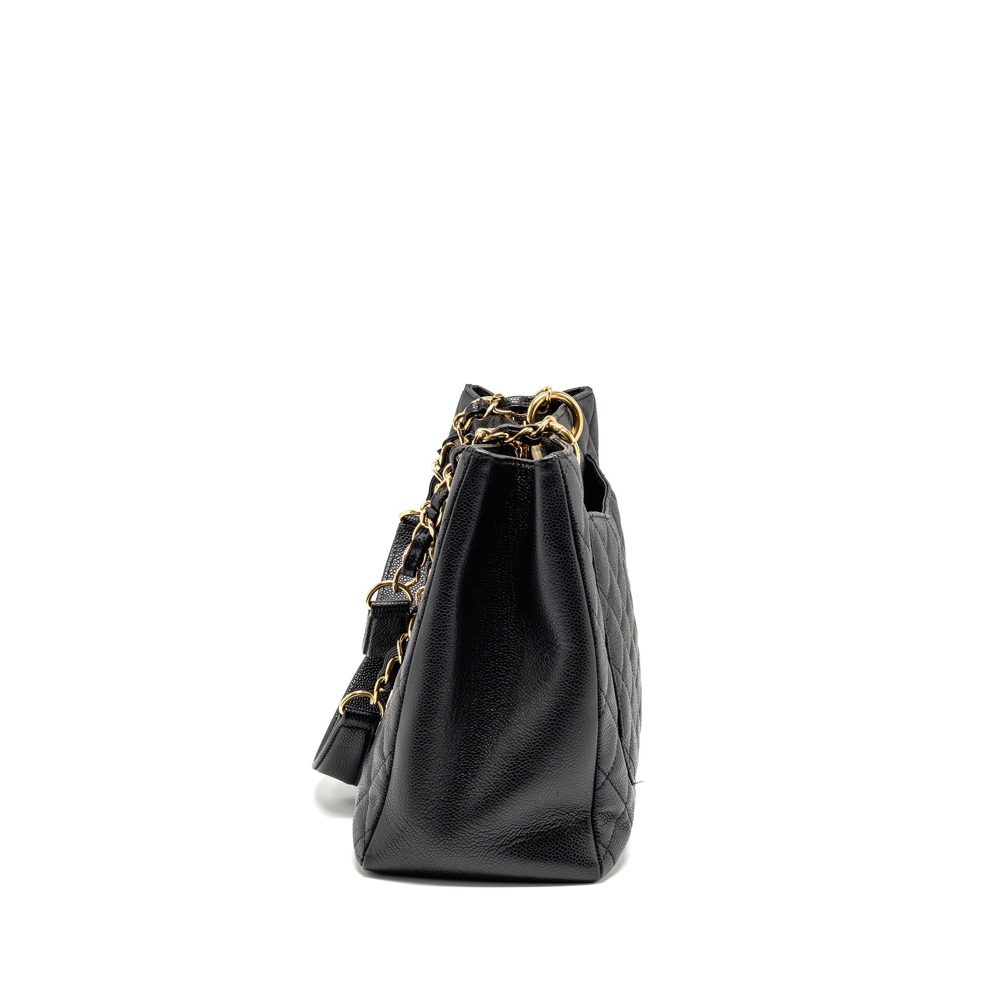 CHANEL GRAND SHOPPING TOTE BAG CAVIAR BLACK GHW